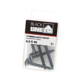 Tuinbeslagschr.AR-COAT.OVK zwart TX30 Verpakt per 5 Stuks